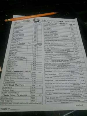 Menu photo 3 UMI Sushi Bar San Juan, PR
