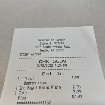 Dunkin' - Cheap little mid day break from work! - Coffee & Tea Near Me - Tempe, Arizona Dunkin' - Cheap little mid day break from work! - Coffee & Tea Near Me - Tempe, Arizona
