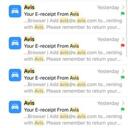 Avis Rent A Car - Oh, the I can keep going. Email sent each time card authorization ran. Scammers.