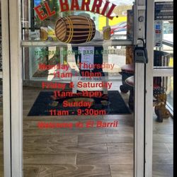 El Barril - Hours of Operation