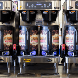 Push'em Station - 8 varieties of hot coffee, 10-plus cappuccinos, iced and frozen coffee