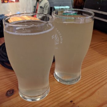 Brothers Cascadia Brewing - Two glasses of coconut lime kombucha - Breweries Near Me - Vancouver, Washington Brothers Cascadia Brewing - Two glasses of coconut lime kombucha - Breweries Near Me - Vancouver, Washington