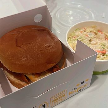 Pollo Campero - Classic chicken sandwich and coleslaw - Chicken Shop Near Me - Hialeah, Florida