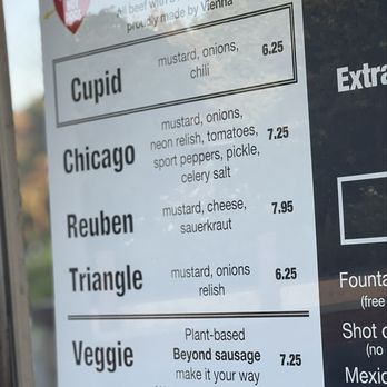 Cupid's Hot Dogs - The menu (2024). Hot Dog choices. - Hot Dogs Near Me - Winnetka, California