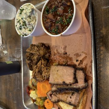 SMKD BBQ  - Brisket and Chopped pork with potato salad and beans - American Near Me - Henderson, Nevada