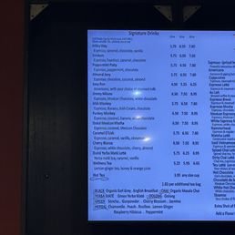 Menu with Funky Monkey