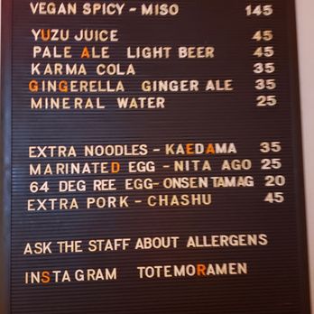 Totemo Ramen - Menu board - Ramen Near Me - Stockholm, Alberta Totemo Ramen - Menu board - Ramen Near Me - Stockholm, Alberta
