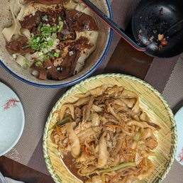 9/2026 Xian spicy hot oil noodle, and beef shaved noodles 9/2026 Xian spicy hot oil noodle, and beef shaved noodles