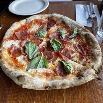 Pizzeria Bianco - Margherita Pizza topped with Soppressata - Italian Near Me - Phoenix, Arizona Pizzeria Bianco - Margherita Pizza topped with Soppressata - Italian Near Me - Phoenix, Arizona