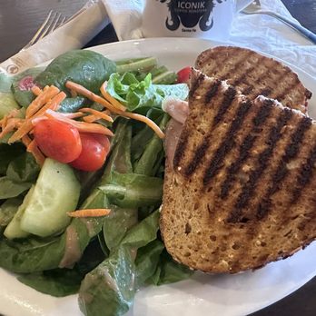 Iconik Coffee Roasters, Lupe - A prosciutto panini and side salad . - Coffee Roasteries Near Me - Santa Fe, New Mexico