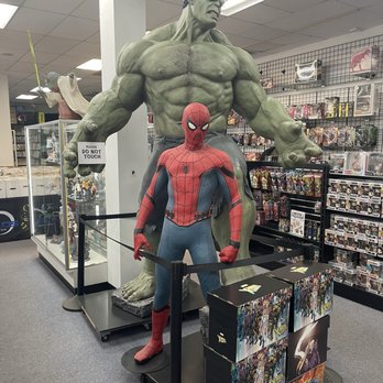 Alien Worlds - Life sized Hulk and Spider-Man statues - Toy Stores Near Me - San Antonio, Texas Alien Worlds - Life sized Hulk and Spider-Man statues - Toy Stores Near Me - San Antonio, Texas
