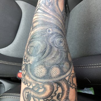 Black Buffalo Tattoo Collective - Cover up thus far, one more session to go! - Tattoo Near Me - Rocklin, California