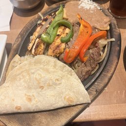 Chicken & Skirt Steak Fajitas (For One)
