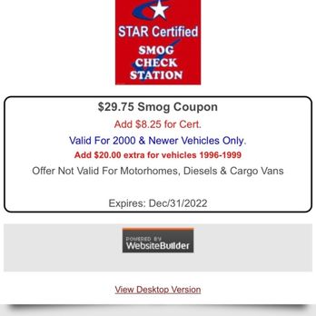 Fairfield Quick Smog - Clearly shows price and expire date. This coupon would not be accepted. - Smog Check Stations Near Me - Fairfield, California Fairfield Quick Smog - Clearly shows price and expire date. This coupon would not be accepted. - Smog Check Stations Near Me - Fairfield, California
