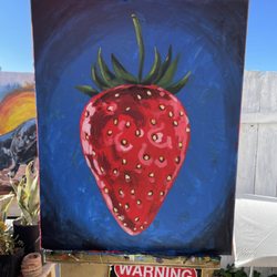 LeoAngelo Art - Strawberry painting my artists and I painted
