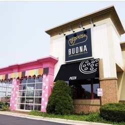 Buona - Grand reopening 8/17/23 featuring Rainbow Cone attached.