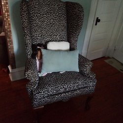 Perry Upholstering - 1930 wingback chair saved by Mr Perry