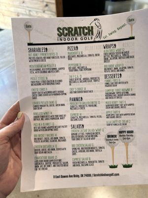 Menu photo 1 Scratch Indoor Golf Bixby, OK
