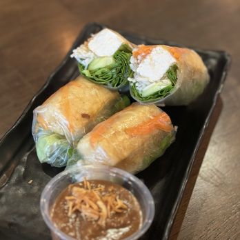 OMELI Kitchen - Tofu Spring Rolls with Peanut Sauce - Vietnamese Near Me - Fullerton, California OMELI Kitchen - Tofu Spring Rolls with Peanut Sauce - Vietnamese Near Me - Fullerton, California