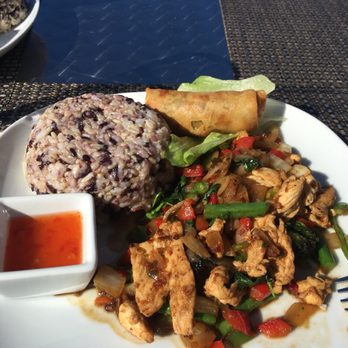 Sambal - Lunch special. Wild rice was a $4 upcharge which we weren't told about and also wasn't very good. - Thai Near Me - Irvington, New York