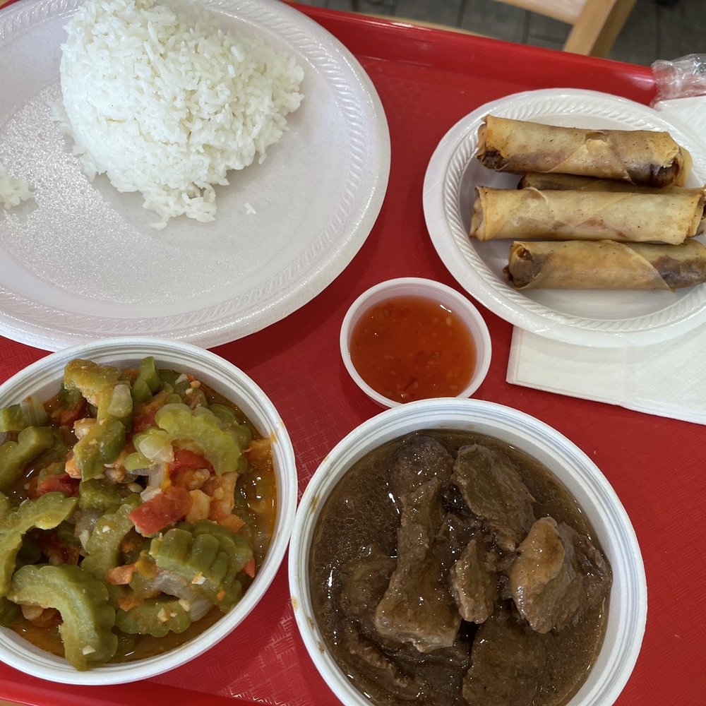 Bitter melon, bistek, lumpia
