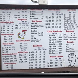 the menu for the chicken coop