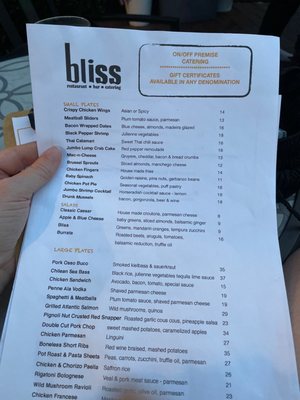 Menu photo 8 Bliss East Setauket, NY Menu photo 8 Bliss East Setauket, NY