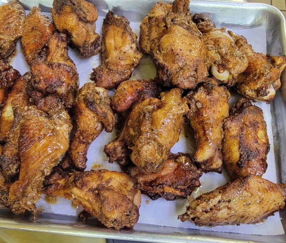 Food from Goldenchild Caribbean restaurant