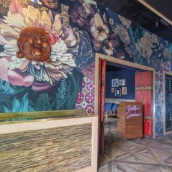 Hattas Studios - Painted "wallpaper" collage for Moroccan-themed night club.