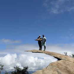 Mount Woodson Trail - Finally took a photo on this rock- together.