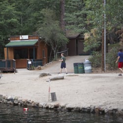 San Jose Family Camp - A generous beach area and deep swimming area double as a great place to tube and fish.