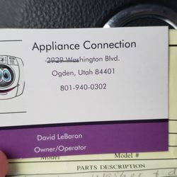 Appliance Connection
