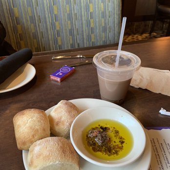 Bazille at Nordstrom - Here's a better look at the bread with the oil and the chocolate milk - New American Near Me - Natick, Massachusetts Bazille at Nordstrom - Here's a better look at the bread with the oil and the chocolate milk - New American Near Me - Natick, Massachusetts