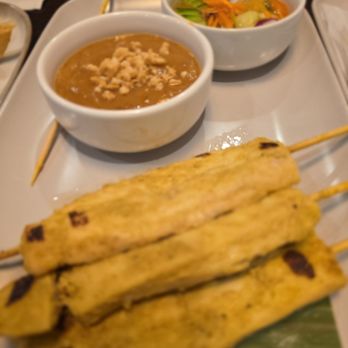 Sen Khao Soi - Chicken Satay, my toddler loved the peanut sauce. - Thai Near Me - Las Vegas, Nevada Sen Khao Soi - Chicken Satay, my toddler loved the peanut sauce. - Thai Near Me - Las Vegas, Nevada