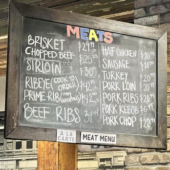 Cooper's Old Time Pit Bar-B-Que - Meat menu - Barbeque Near Me - Austin, Texas