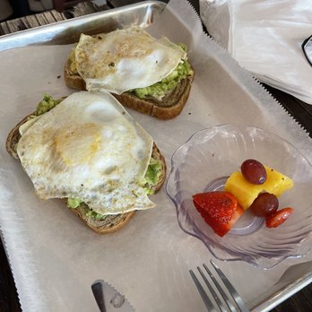 Perk & Brew - Egg on avocado toast & fruit cup - Coffee & Tea Near Me - Cape Coral, Florida Perk & Brew - Egg on avocado toast & fruit cup - Coffee & Tea Near Me - Cape Coral, Florida