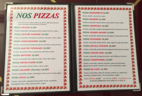 Menu photo 7 Pizza Julia Paris, 75