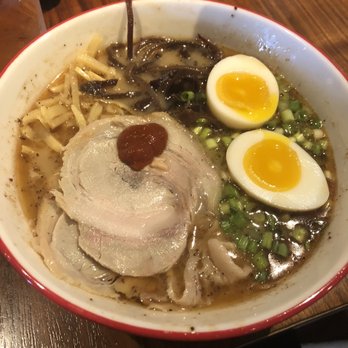Gaku Ramen - Pork Tonkotsu Ramen with spicy sauce - Ramen Near Me - Burlington, Vermont Gaku Ramen - Pork Tonkotsu Ramen with spicy sauce - Ramen Near Me - Burlington, Vermont