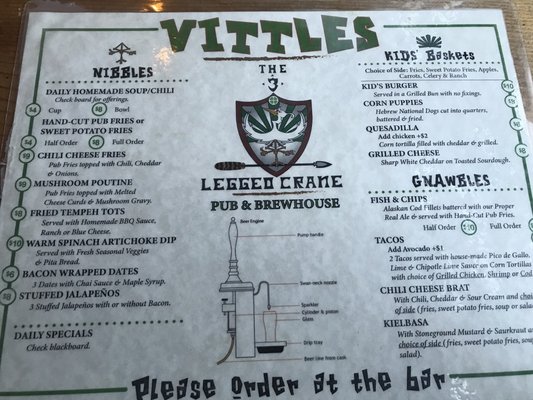 Menu photo 4 The 3 Legged Crane Pub and Brewhouse Oakridge, OR Menu photo 4 The 3 Legged Crane Pub and Brewhouse Oakridge, OR