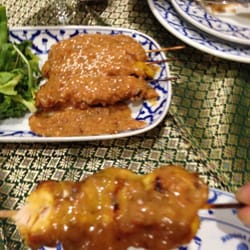 Buddharaksha thai restaurant Enfield NSW australia - Chicken Satay in Peanut Sauce