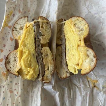 Flour Moon Bagels - Breakfast Bagel with Sausage - Bagels Near Me - New Orleans, Louisiana Flour Moon Bagels - Breakfast Bagel with Sausage - Bagels Near Me - New Orleans, Louisiana