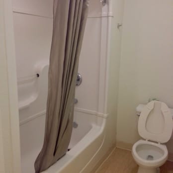 Motel 6 - Goleta - Shower and Toilet in Motel 6 Room - Hotels Near Me - Goleta, California Motel 6 - Goleta - Shower and Toilet in Motel 6 Room - Hotels Near Me - Goleta, California