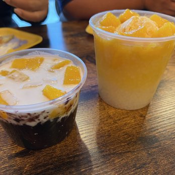 Ice Dream - Black sticky rice and mango w/coconut milk and Sago w/fresh mango - Bubble Tea Near Me - Sacramento, California Ice Dream - Black sticky rice and mango w/coconut milk and Sago w/fresh mango - Bubble Tea Near Me - Sacramento, California