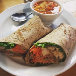 Blue Dog Cafe - Thai Chicken Wrap with Spanish Chickpea Soup