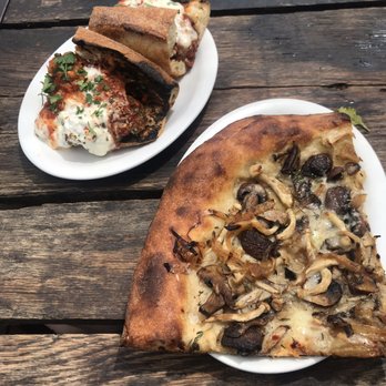 Gjusta - Mushroom pizza and chicken parmigiana sandwich {@foodie_mary on IG} - Bakeries Near Me - Venice, California Gjusta - Mushroom pizza and chicken parmigiana sandwich {@foodie_mary on IG} - Bakeries Near Me - Venice, California