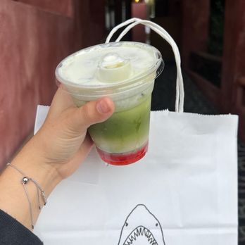 Great White Melrose - strawberry matcha latte - Salad Near Me - West Hollywood, California Great White Melrose - strawberry matcha latte - Salad Near Me - West Hollywood, California