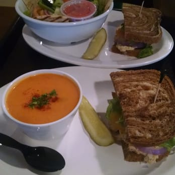 Vasken's Deli - Top: Pick two with curry chicken salad sandwich and house salad.
Bottom: Pick two with tuna salad sandwich and tomato bisque. - Delis Near Me - Branson, Missouri Vasken's Deli - Top: Pick two with curry chicken salad sandwich and house salad.
Bottom: Pick two with tuna salad sandwich and tomato bisque. - Delis Near Me - Branson, Missouri