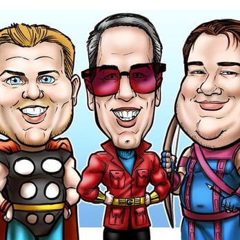 Draw Like Crazy Caricatures - Podcast website caricatures for Worst Podcast Ever. - Caricatures Near Me Draw Like Crazy Caricatures - Podcast website caricatures for Worst Podcast Ever. - Caricatures Near Me