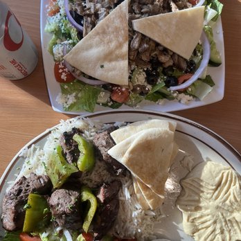 Maan's Mediterranean Grill - Shawema Chicken Salad ( Best Seller ) Filet Mignon Kabob - Mediterranean Near Me - Oceanside, California
