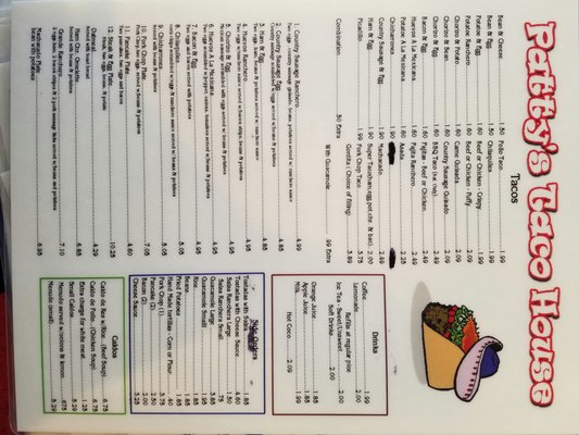 Menu photo 7 Patty's Taco House San Antonio, TX